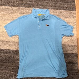 Men's Aviator Nation Light Blue Polo Shirt